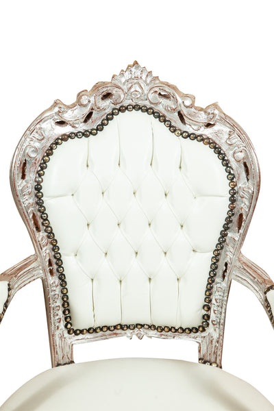 Biscottini Poltrona stile francese Luigi XVI in legno massello di faggio XVI, faggio,