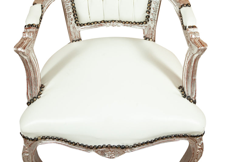 Biscottini Poltrona stile francese Luigi XVI in legno massello di faggio XVI, faggio,