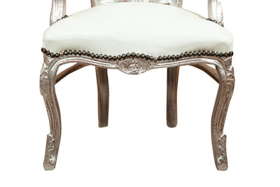 Biscottini Poltrona stile francese Luigi XVI in legno massello di faggio XVI, faggio,