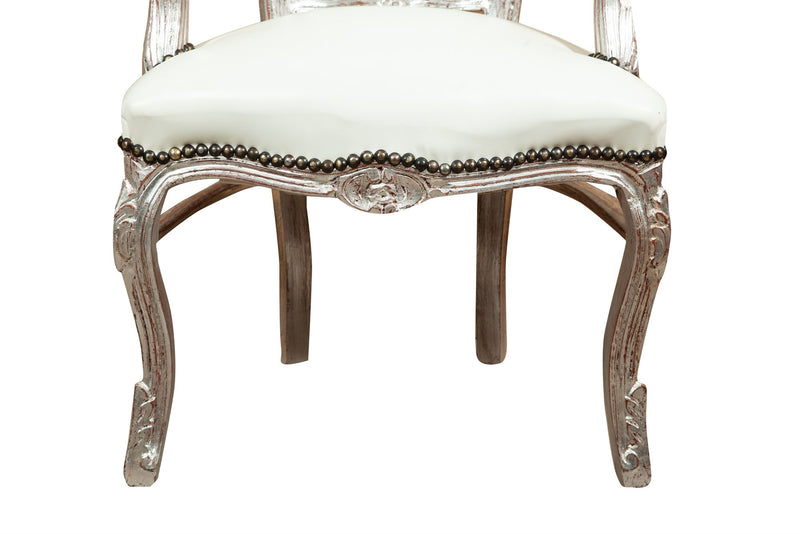 Biscottini Poltrona stile francese Luigi XVI in legno massello di faggio XVI, faggio,