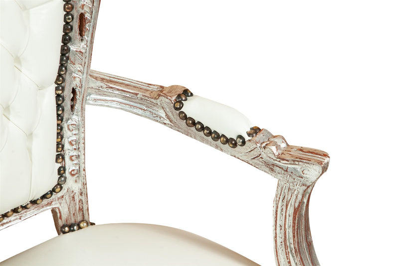 Biscottini Poltrona stile francese Luigi XVI in legno massello di faggio XVI, faggio,