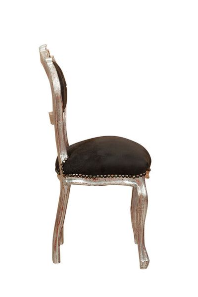 Biscottini Sedia stile francese Luigi XVI in legno massello di faggio poltroncina XVI,