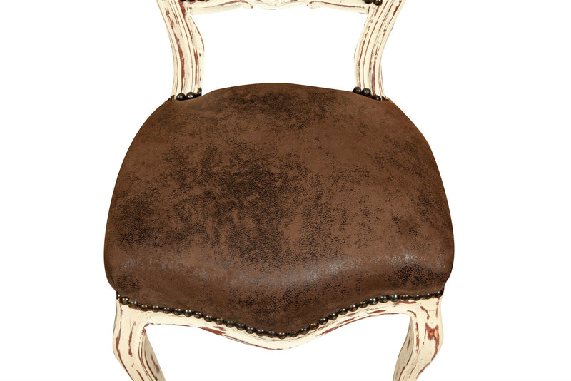 Biscottini Sedia stile francese Luigi XVI in legno massello di faggio