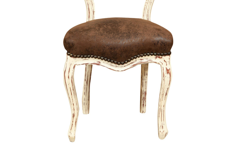 Biscottini Sedia stile francese Luigi XVI in legno massello di faggio