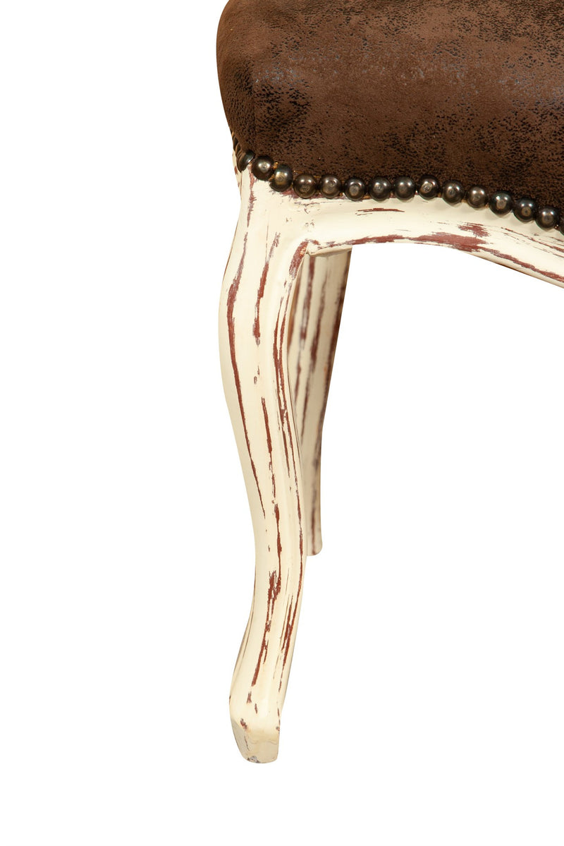 Biscottini Sedia stile francese Luigi XVI in legno massello di faggio