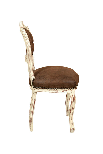 Biscottini Sedia stile francese Luigi XVI in legno massello di faggio