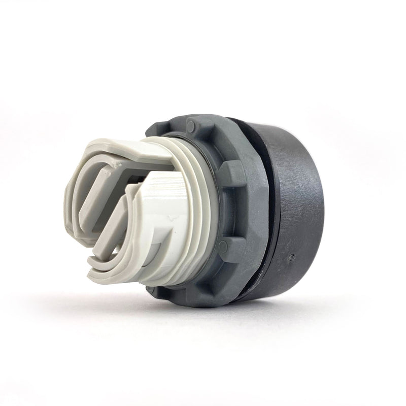Pulsante non luminoso, nero, instabile, a filo (ghiera plastica nera) ABB