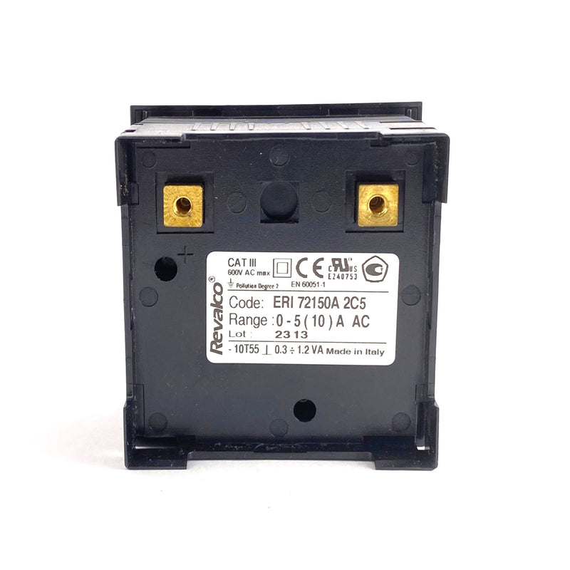 Amperometro analogico 90 gradi fer. 72 50/5A 2IN Revalco