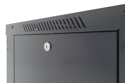 Armadio Rack 19'' a Muro 12 Unità P.600 mm Flat Pack Nero