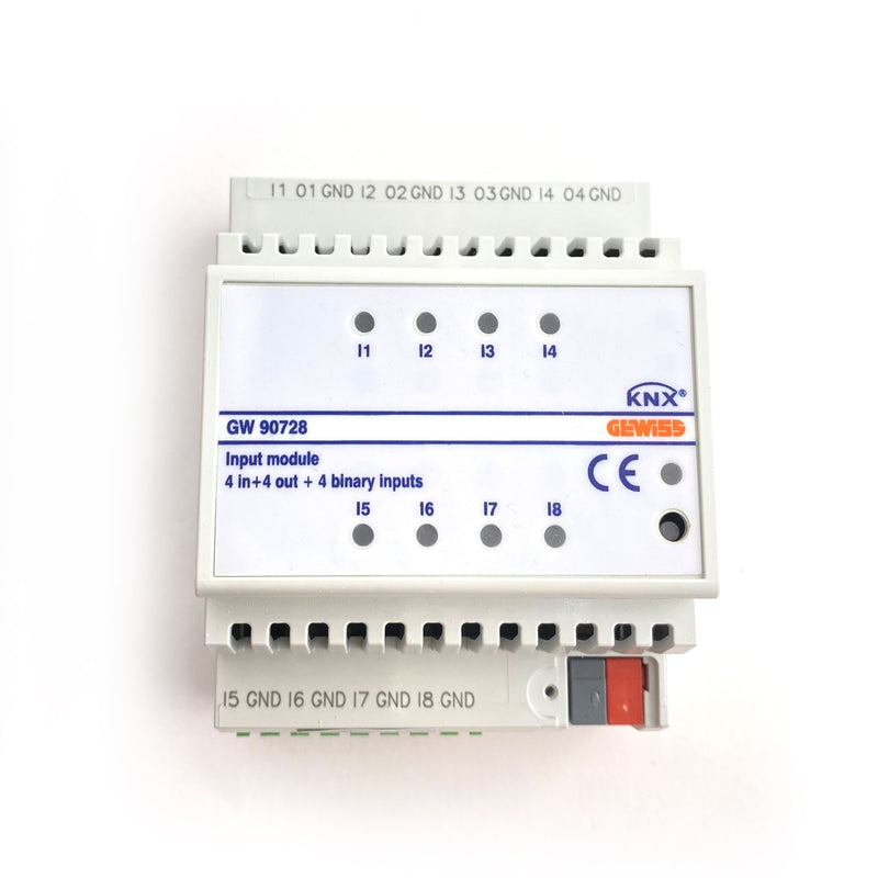 Modulo 8 Ingressi KNX (4 Digitali + 4 Universali) IP20, 4 Moduli DIN