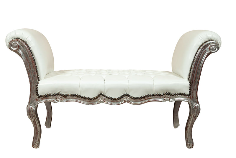 Biscottini Panchetta stile francese Luigi XVI in legno massello di faggio XVI, faggio,