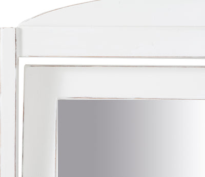 Biscottini Specchiera da terra orientabile in legno massello di tiglio finitura bianca anticata L61xPR45xH172 cm Made in Italy