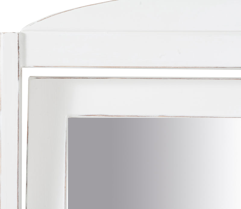 Biscottini Specchiera da terra orientabile in legno massello di tiglio finitura bianca anticata L61xPR45xH172 cm Made in Italy