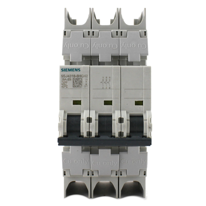 Interruttore magnetotermico 3P curva D 15A Siemens
