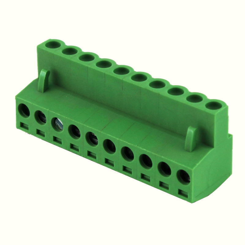 Connettore 10 via pcb passo 5,08 maschio portafemmina 90 volante Aleyay