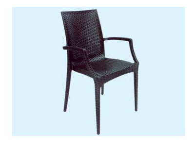 2 PZ POLTRONA SEDIA IN RESINA RATTAN BISTROT COLORE BIANCO O ANTRACITE