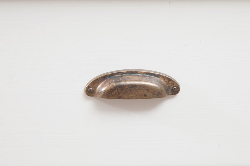 Biscottini Cassettiera Country in legno massello di tiglio finitura bianca anticata L170xPR40xH100 cm. Made in Italy