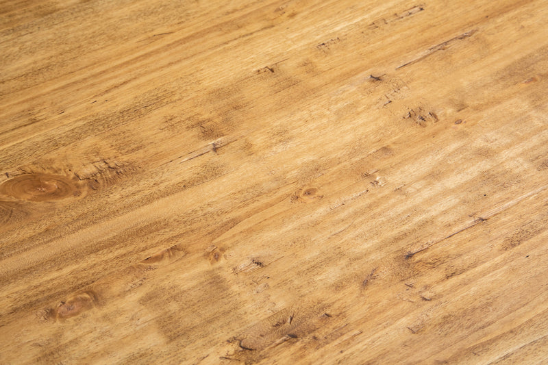 Biscottini Tavolo Country allungabile legno massello di tiglio struttura bianca anticata piano naturale L220xPR100xH80 cm. Made in Italy