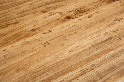 Biscottini Tavolo scrittoio Country in legno massello di tiglio struttura bianca anticata piano naturale. Made in Italy