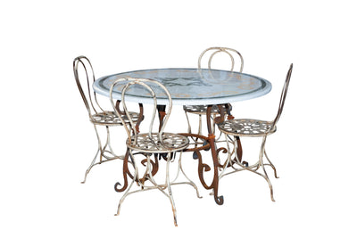 Biscottini Base tavolo in ferro pieno rotonda L110xPR110xH74 cm. (diam.90 cm.) forgiato