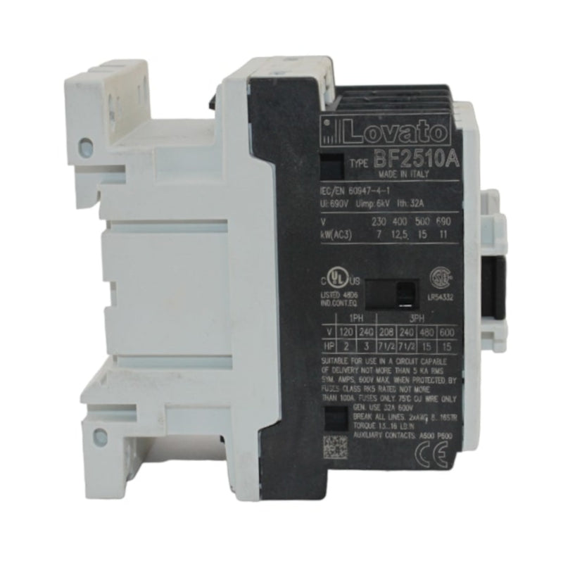 Contattore tripolare 25A 3P+NO AC3 230VCA Lovato