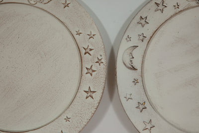 Biscottini SET 2 PIATTI IN LEGNO FINITURA BIANCO ANTICATO MADE IN ITALY