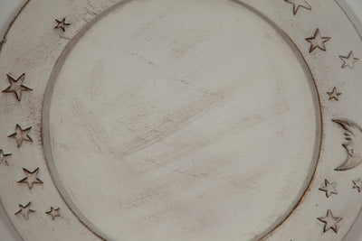 Biscottini SET 2 PIATTI IN LEGNO FINITURA BIANCO ANTICATO MADE IN ITALY