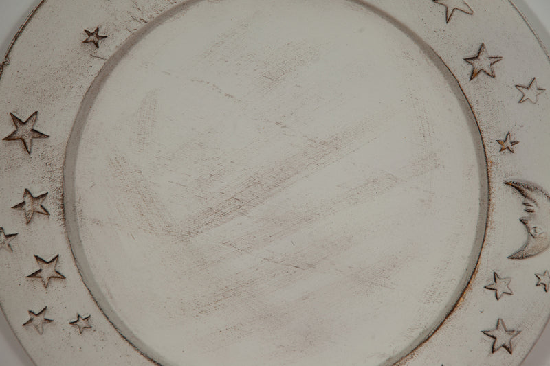 Biscottini SET 2 PIATTI IN LEGNO FINITURA BIANCO ANTICATO MADE IN ITALY