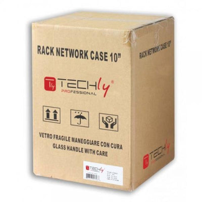 Armadio Rack 10'' a muro 6 unità con pannelli asportabili Grigio prof. 300 mm