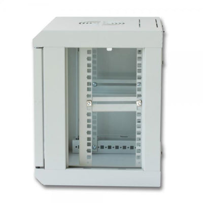 Armadio Rack 10'' a muro 6 unità con pannelli asportabili Grigio prof. 300 mm