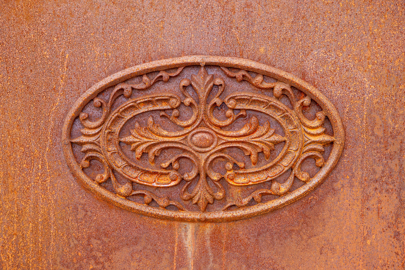 Biscottini Cancello in ferro finitura anticata L96XPR8XH200 CM forgiato mano verniciato