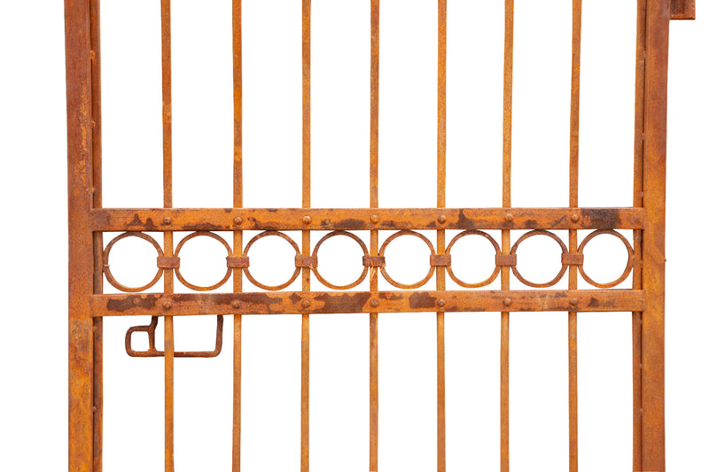 Biscottini Cancello in ferro finitura anticata L107XPR8XH200 cm forgiato mano verniciato