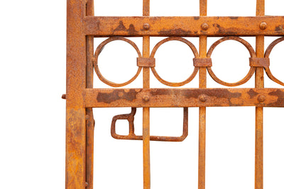 Biscottini Cancello in ferro finitura anticata L107XPR8XH200 cm forgiato mano verniciato