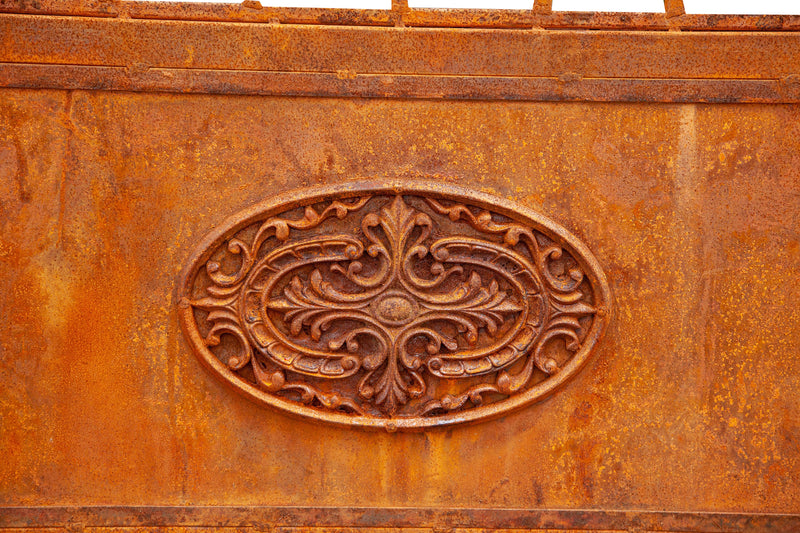 Biscottini Cancello in ferro finitura anticata L107XPR8XH200 cm forgiato mano verniciato