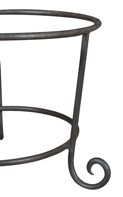 Biscottini Base portavasi in ferro pieno forgiato a mano dimensioni lunghezza profondità