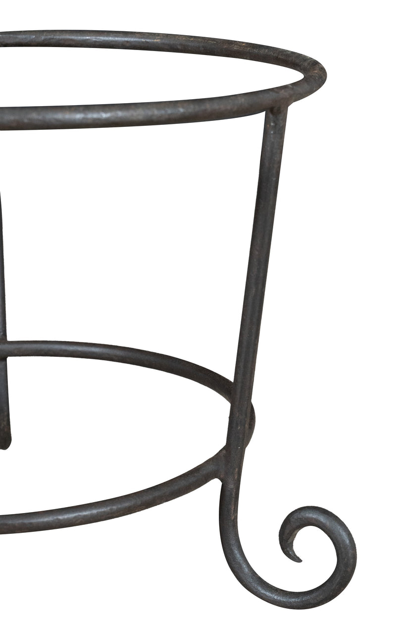 Biscottini Base portavasi in ferro pieno forgiato a mano dimensioni lunghezza profondità