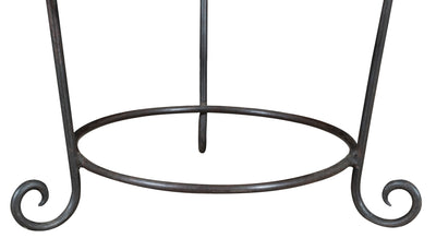 Biscottini Base portavasi in ferro pieno forgiato a mano dimensioni lunghezza profondità