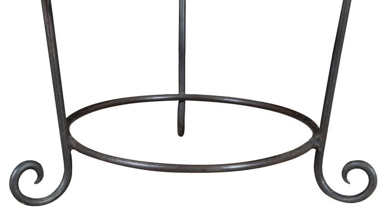 Biscottini Base portavasi in ferro pieno forgiato a mano dimensioni lunghezza profondità