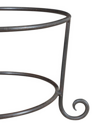 Biscottini Base portavasi in ferro pieno forgiato a mano dimensioni lunghezza profondità