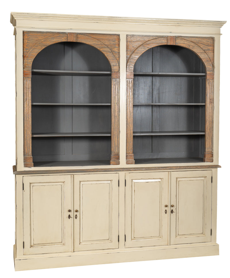 Biscottini Libreria in legno massello di mogano rovere Spaziosa molto robusta Offerta