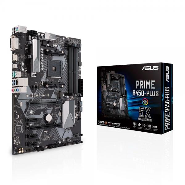 ASUS PRIME B450-PLUS AMD B450 Socket AM4 ATX (ASUS PRIME B450-PLUS MOTHERBOARD,AM4 USB 3.1 GEN1 & GEN2 USB-C GEN1)