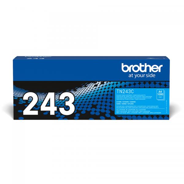 Toner originale Brother TN-243C per stampanti Brother DCP/HL - Stampa fino a 1.000 pagine - Ciano