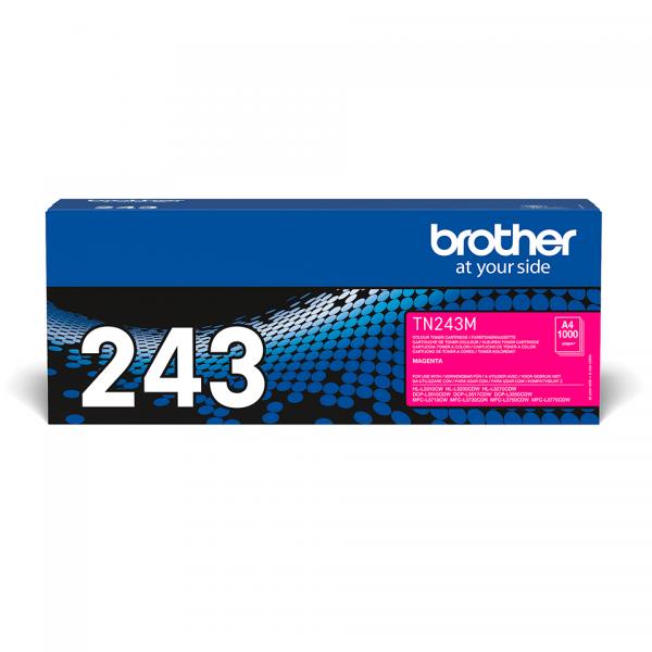 Toner originale Brother TN-243M per stampanti Brother DCP/HL - Stampa fino a 1.000 pagine - Magenta