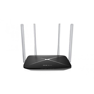 Router Wireless Mercusys AC12 - Switch 4 porte 10/100 - Wi-Fi Dual Band fino a 1200Mbps - 4 antenne per una copertura wireless estesa - Modem ADSL NON integrato