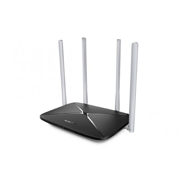 Router Wireless Mercusys AC12 - Switch 4 porte 10/100 - Wi-Fi Dual Band fino a 1200Mbps - 4 antenne per una copertura wireless estesa - Modem ADSL NON integrato