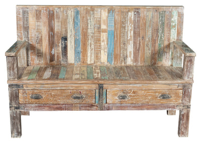 Biscottini Panchina in legno di teak riciclato dimensioni larghezza profondità Offerta