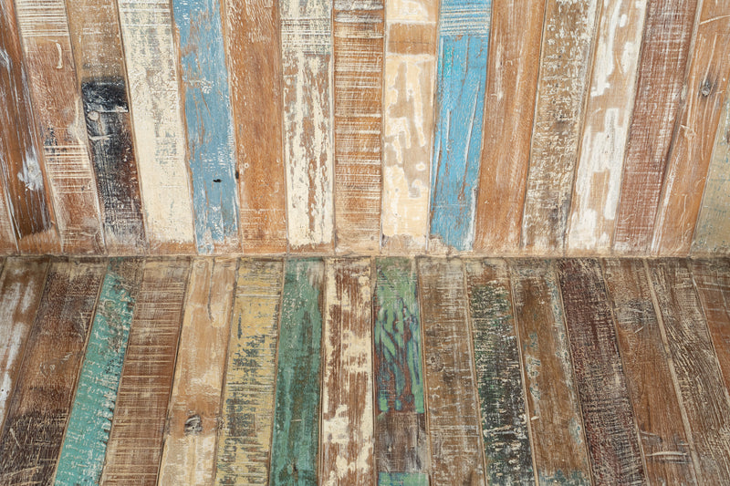 Biscottini Panchina in legno di teak riciclato dimensioni larghezza profondità Offerta