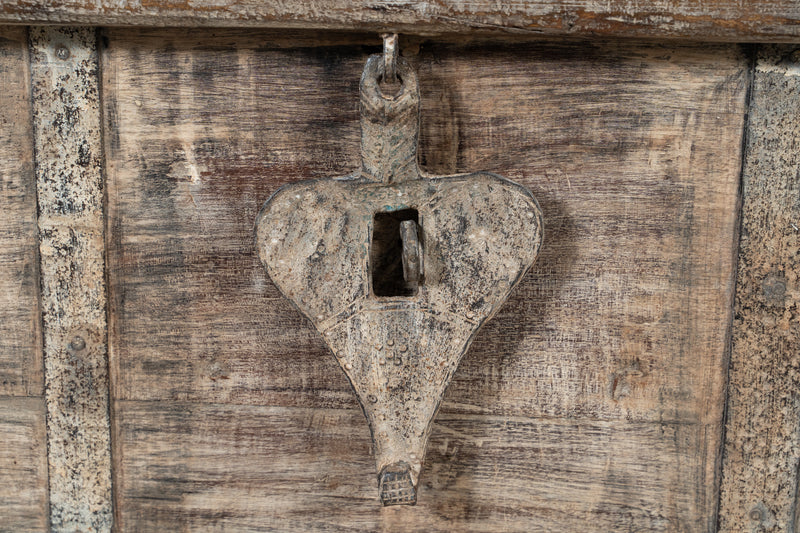 Biscottini Cassapanca in legno massello di teak vecchio finemente lavorata, dimensioni
