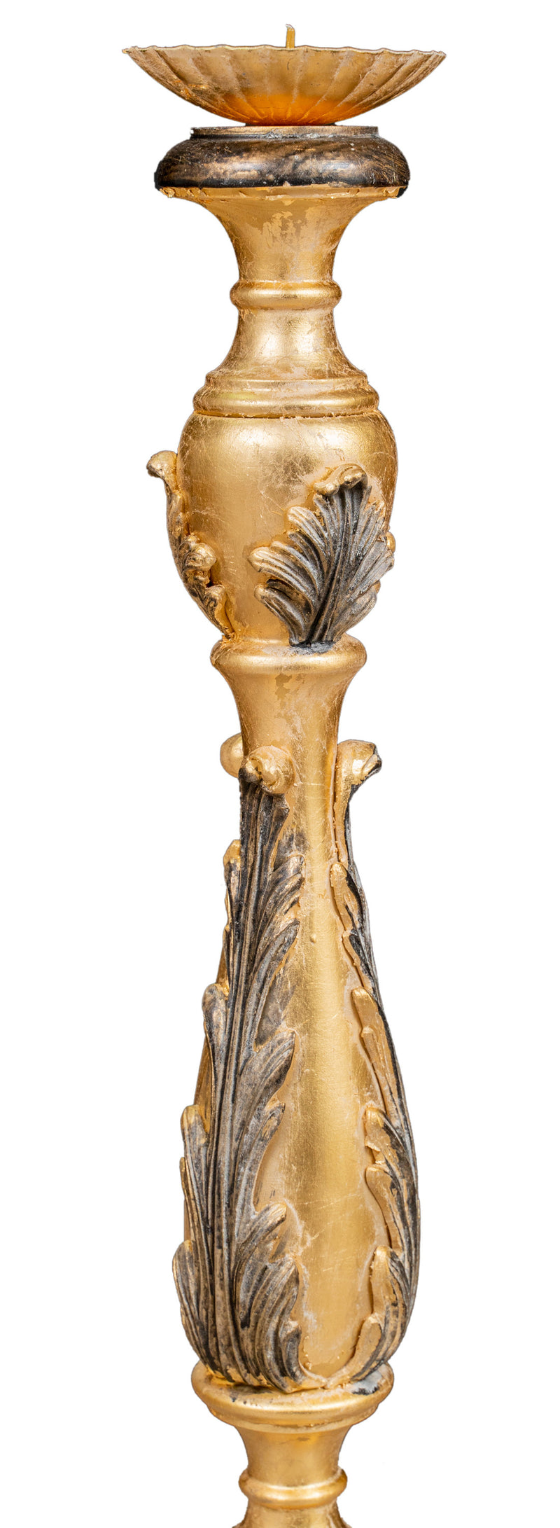 Biscottini CANDELIERE IN LEGNO FINITURA FOGLIA ORO ANTICATO E NERO MADE IN ITALY Offerta