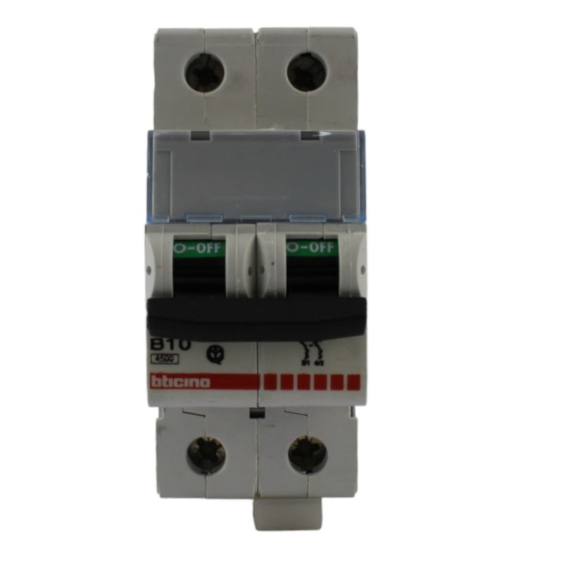 Interruttore magnetotermico 2P 2modulo 10A Bticino